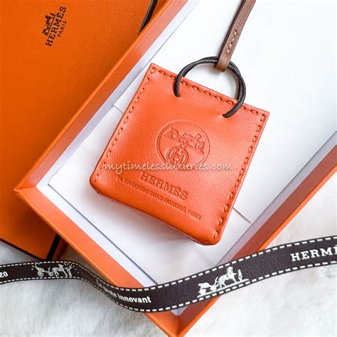 hermes mini orange bag charm|perfect hermes bag charm.